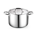 Cook N Home 6-Quart Tri-Ply Clad Stainless Steel Stockpot with Glass Lid
