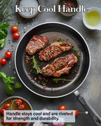 Cook N Home Nonstick Sauté Fry Pan Set, 8, 9.5 & 11-Inch, 3-Piece, Induction Compatible