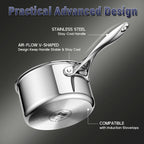 Cooks Standard Multi-Ply Clad Stainless Steel 8-inch Frying Pan, Heavy-Duty