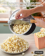 Cook N Home 6-Quart Stovetop Popcorn Popper