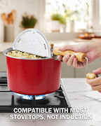 Cook N Home 6-Quart Stovetop Popcorn Popper