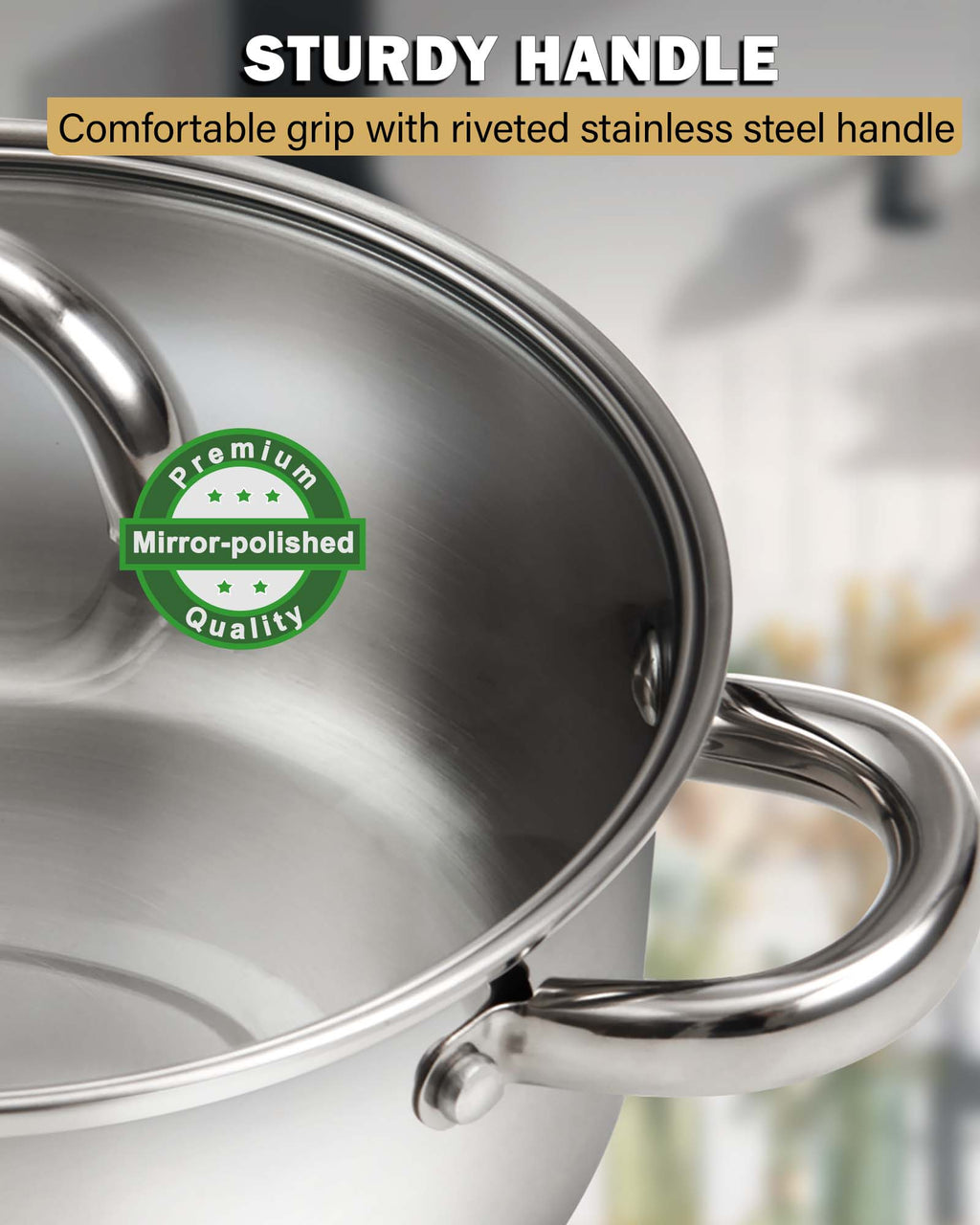 Cook N Home 12-Piece Stainless Steel Cookware Set
