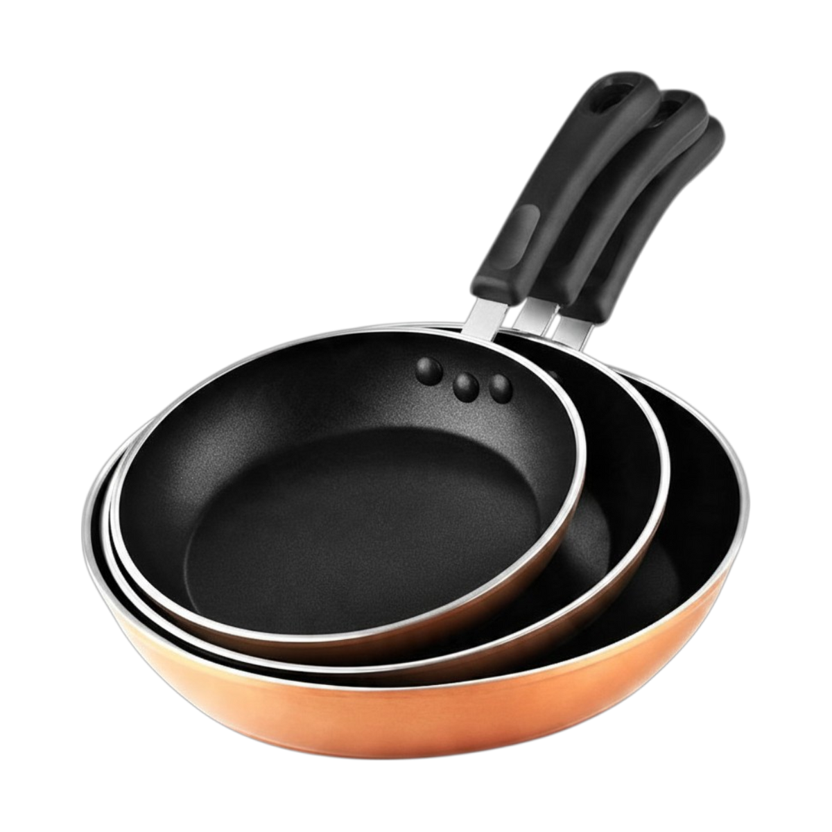 Cook N Home 3-Piece Nonstick Fry Pan Set, 8", 9.5" & 12"