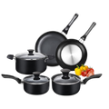 Cook N Home 8-Piece Nonstick Cookware Set with Stay-Cool Handles