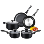 Cook N Home 8-Piece Nonstick Cookware Set with Stay-Cool Handles