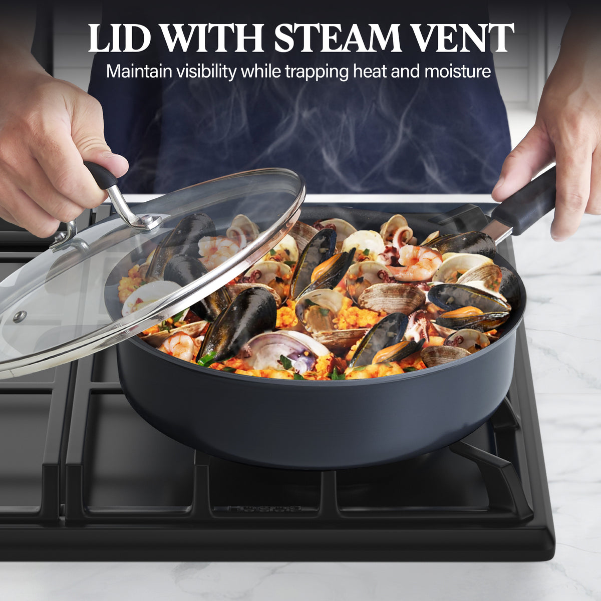 Cook N Home 10-Quart Hard Anodized Nonstick Stockpot