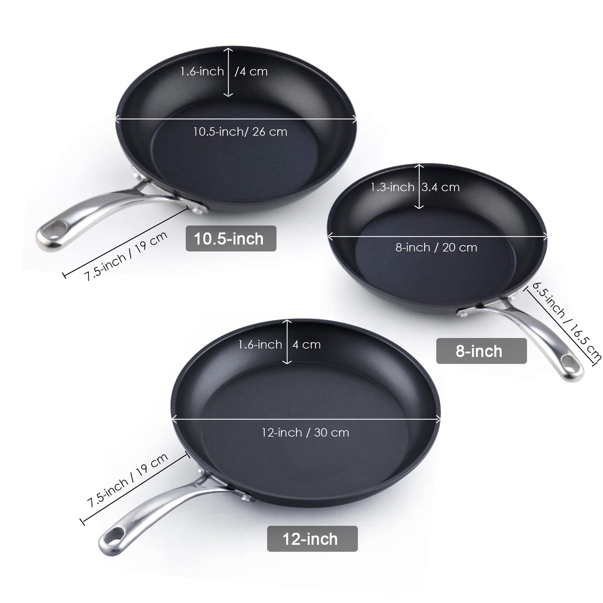 Cooks Standard 8-Inch Hard Anodized Nonstick Frying Pan