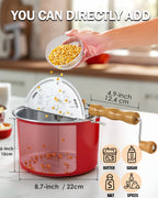 Cook N Home 6-Quart Stovetop Popcorn Popper