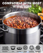 Cooks Standard Stockpots Stainless Steel, 16 Quart Professional Grade Stock Pot with Lid, Silver