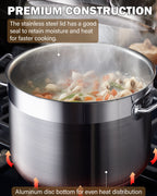 Cooks Standard Stockpots Stainless Steel, 16 Quart Professional Grade Stock Pot with Lid, Silver