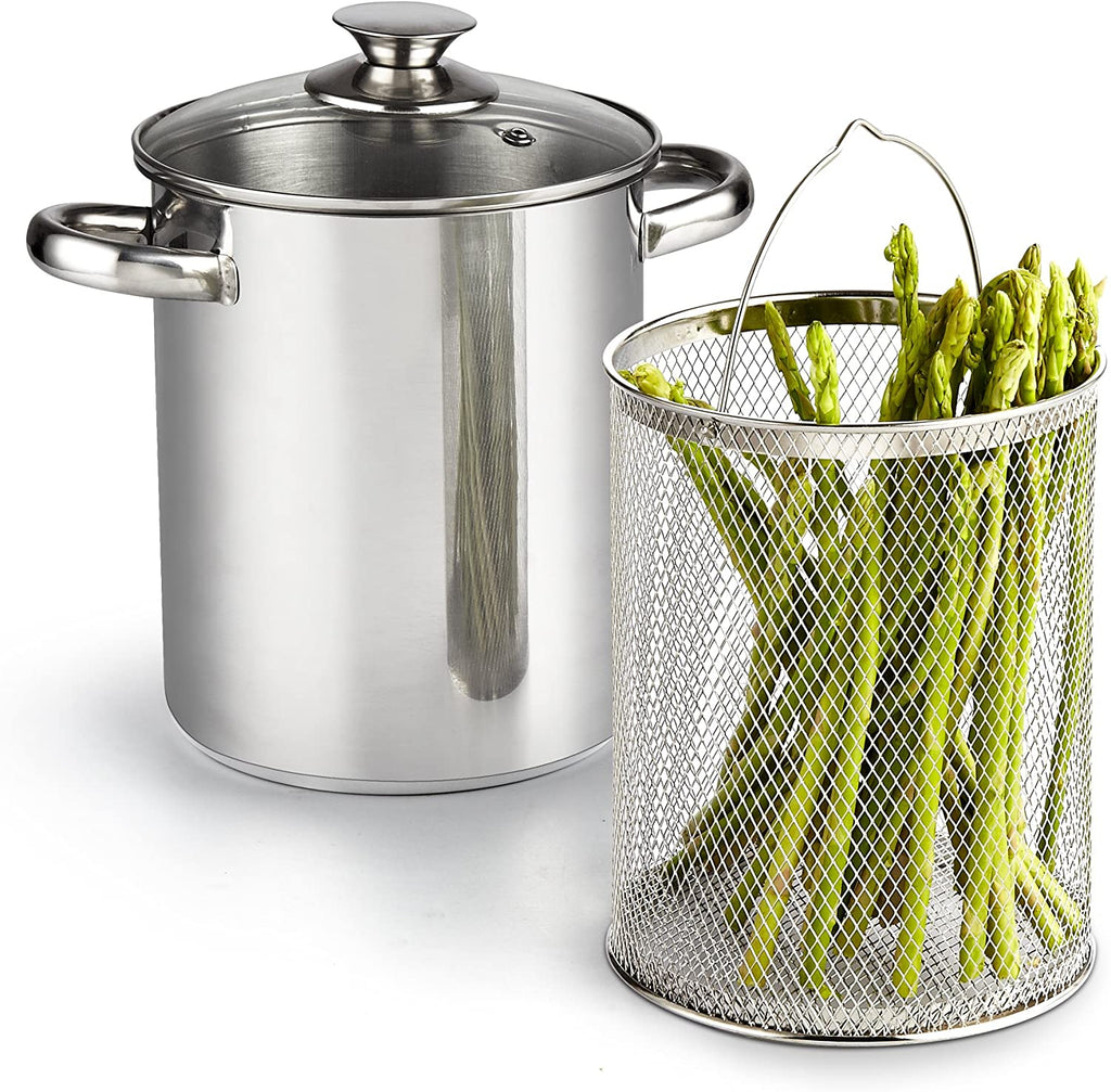 Cook N Home 4-Quart Stainless Steel Deep Fryer Pot with Basket