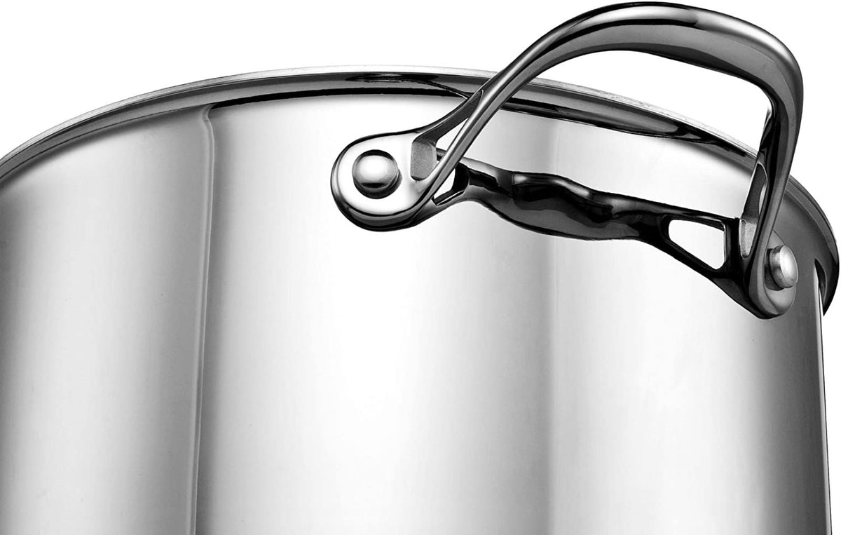 Cooks Standard Stainless Steel Stockpot 8-Quart, Multi-Ply Full Clad Cooking Stock Pot with Lid, Dishwasher Safe, Oven Safe 500°F, Silver