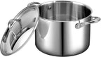 Cooks Standard Stainless Steel Stockpot 8-Quart, Multi-Ply Full Clad Cooking Stock Pot with Lid, Dishwasher Safe, Oven Safe 500°F, Silver