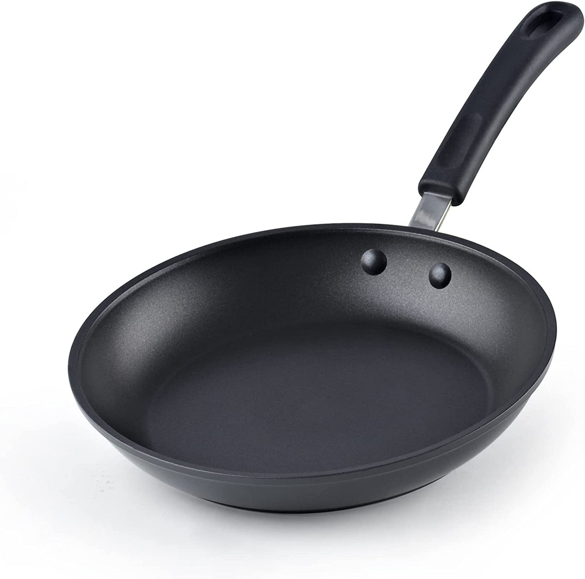 Cook N Home Nonstick Saute Fry Pan (8"/9.5"/12") Professional Hard Anodized Frying Pan 3 Piece Cookware Sets, Dishwasher Safe with Stay-Cool Handles, Black