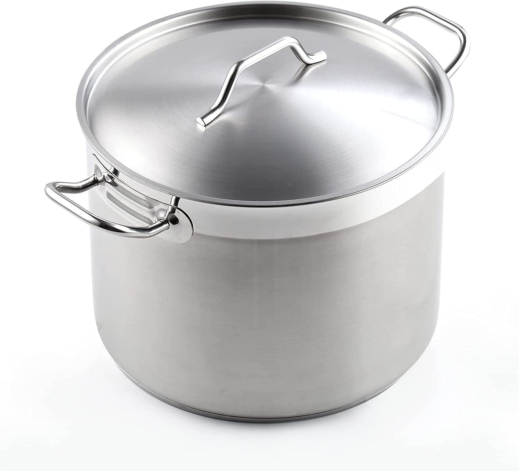 Cooks Standard Stockpots Stainless Steel, 16 Quart Professional Grade Stock Pot with Lid, Silver
