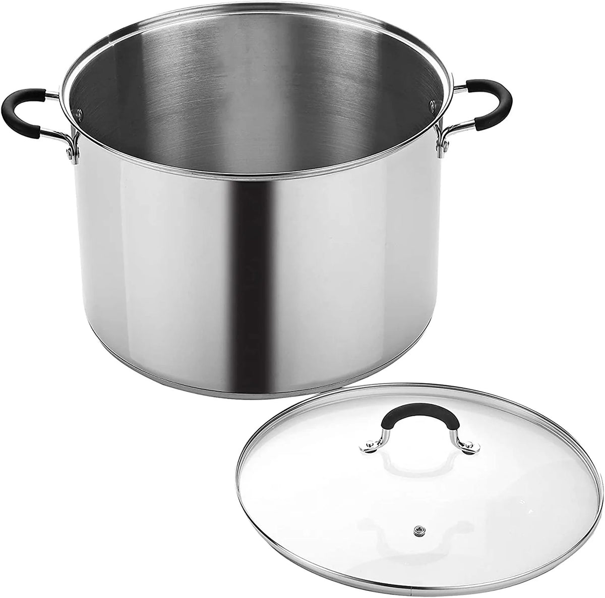 Cook N Home 24-Quart Stainless Steel Stockpot with Glass Lid