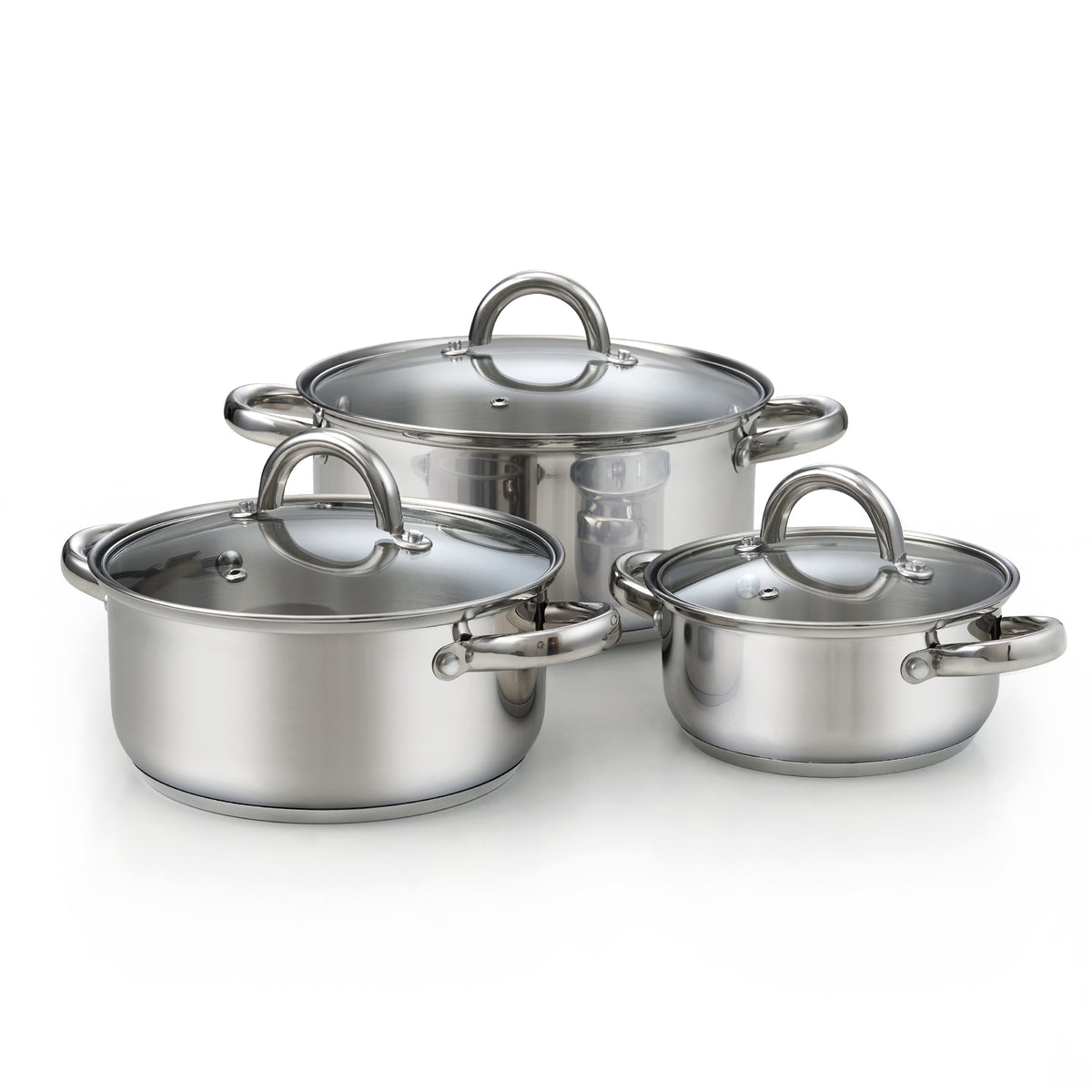Cook N Home 6-Piece Stainless Steel Cookware Set