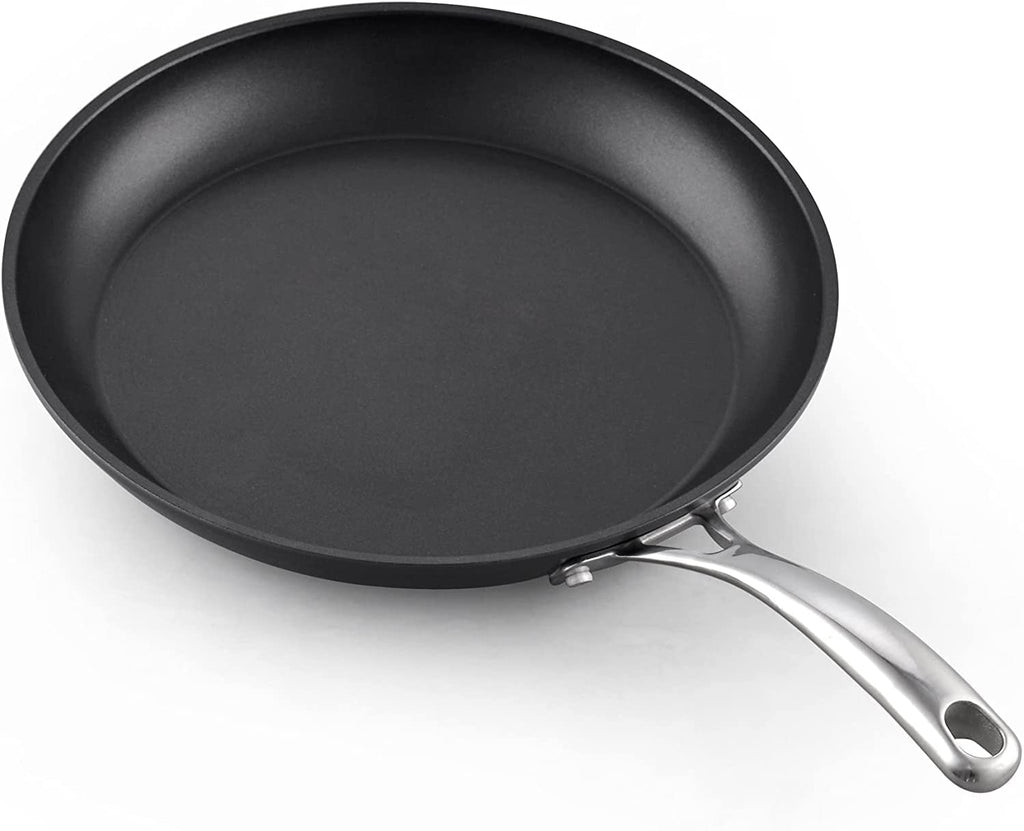 Cooks Standard Frying Omelet Pan Set, 3-Piece Classic Hard Anodized Nonstick 8-Inch/10.5-Inch/12-Inch Saute Skillet Egg Pan, Black