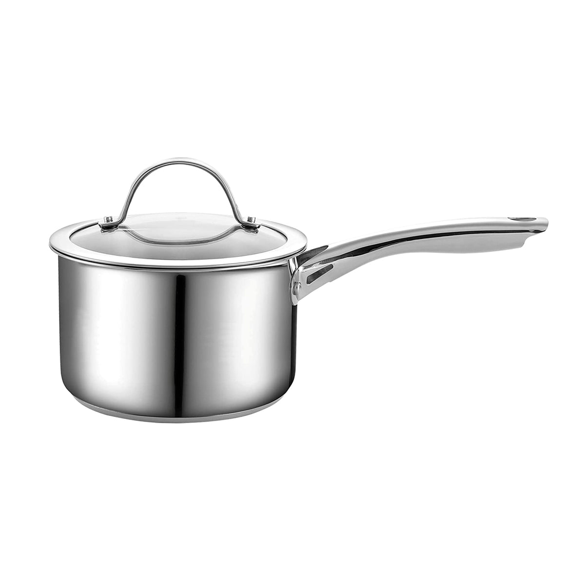 Cooks Standard 2-Quart 18/10 Stainless Steel Saucepan with Glass Lid