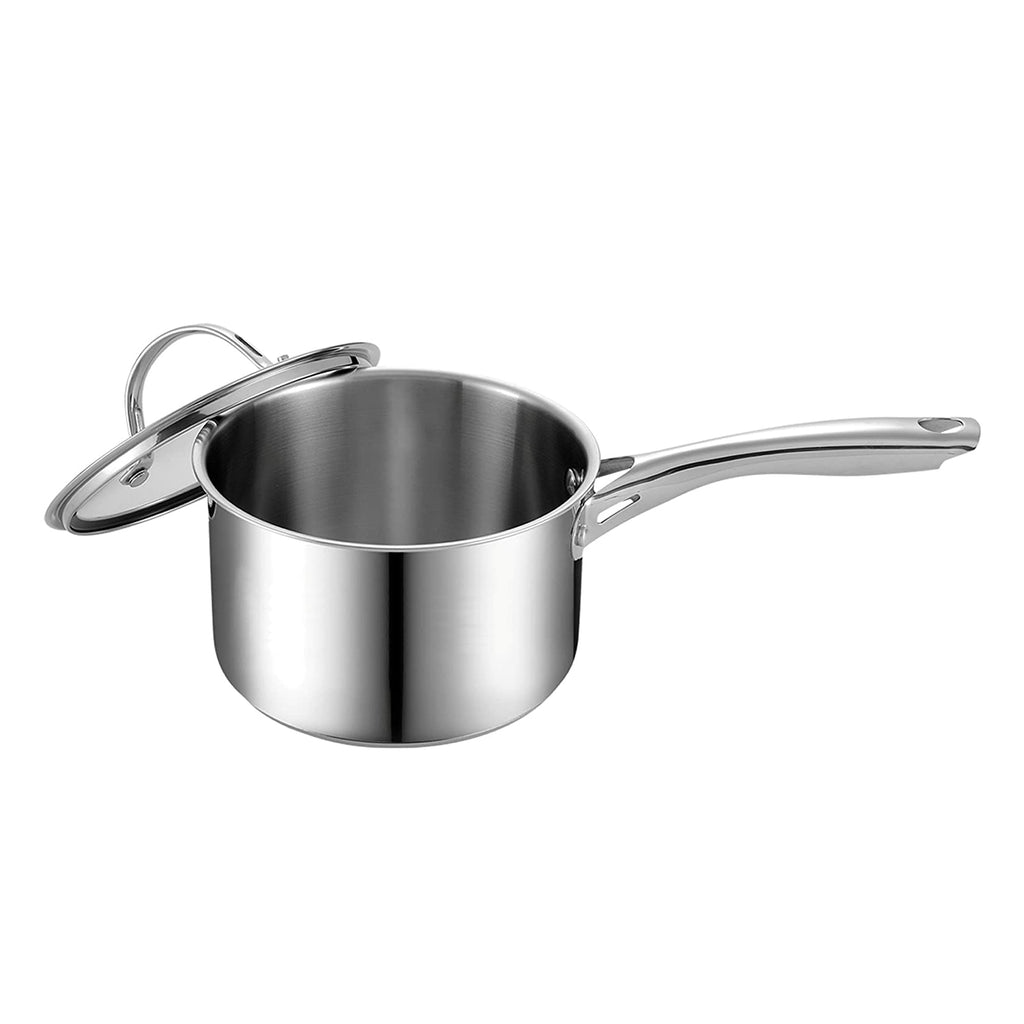 Cooks Standard 2-Quart 18/10 Stainless Steel Saucepan with Glass Lid