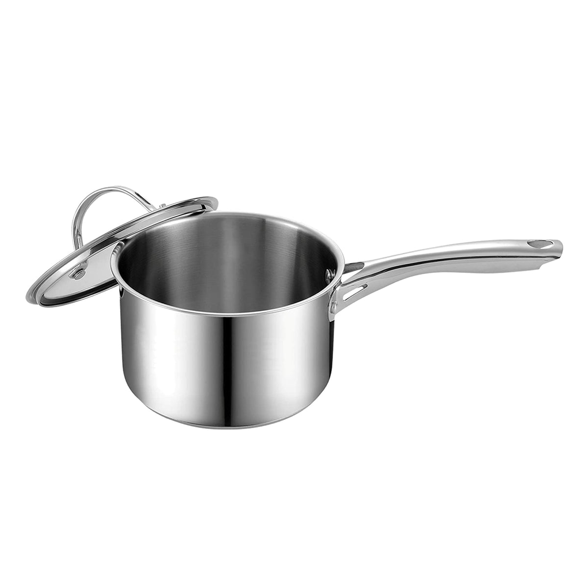 Cooks Standard 2-Quart 18/10 Stainless Steel Saucepan with Glass Lid