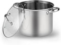 Cook N Home 12-Qt Basic Stainless Steel Stockpot with Glass Lid, 02728