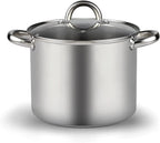 Cook N Home 12-Qt Basic Stainless Steel Stockpot with Glass Lid, 02728