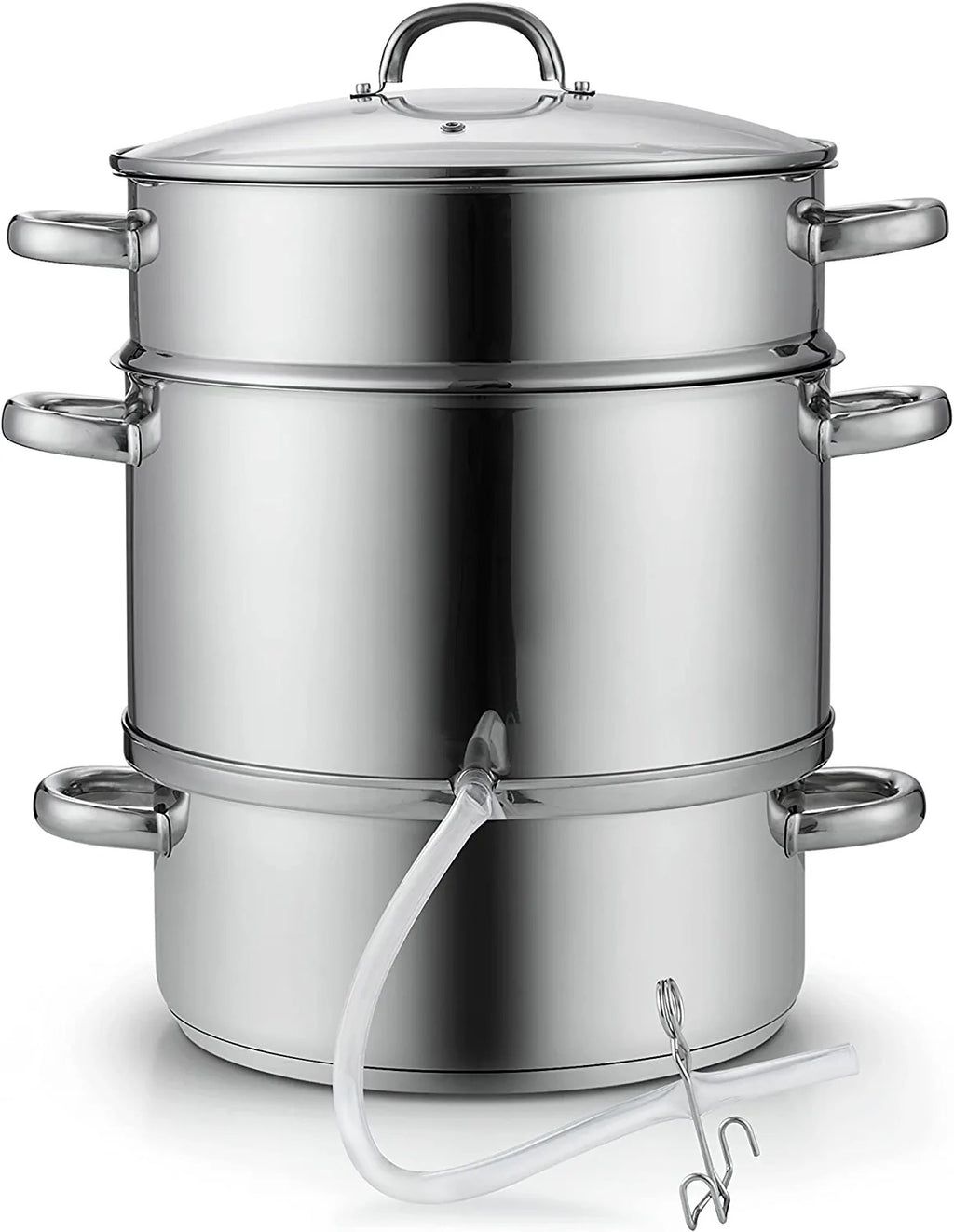 Cooks Standard 11-Quart Stainless Steel Juice Steamer with Glass Lid