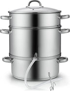 Cooks Standard 11-Quart Stainless Steel Juice Steamer with Glass Lid