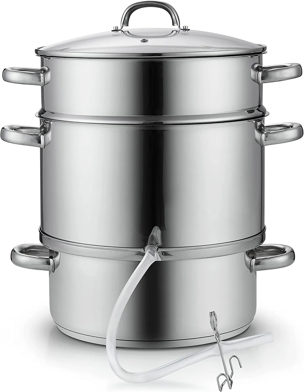 Cooks Standard 11-Quart Stainless Steel Juice Steamer with Glass Lid