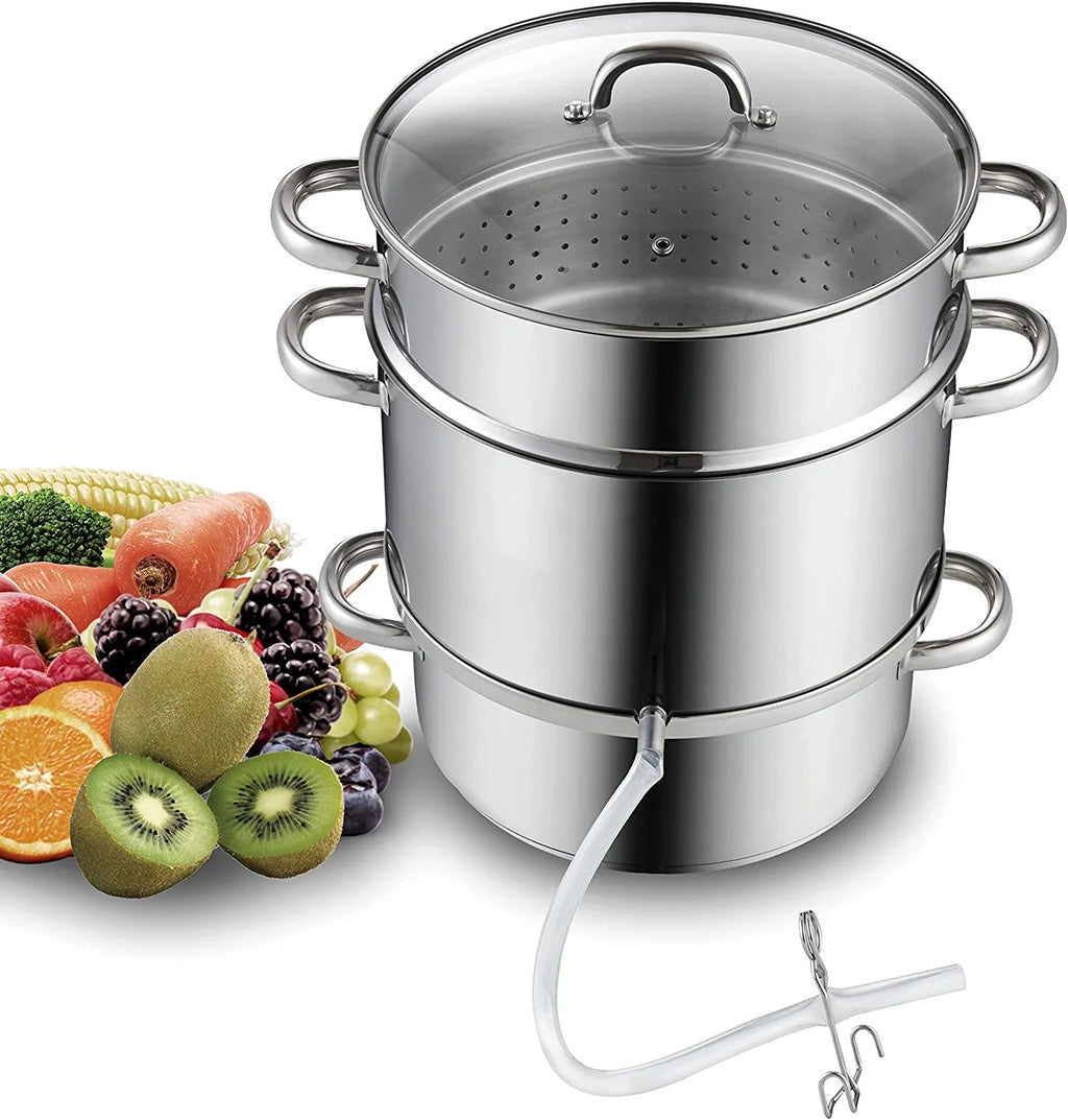 Cooks Standard 11-Quart Stainless Steel Juice Steamer with Glass Lid