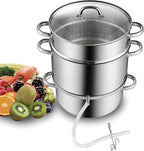 Cooks Standard 11-Quart Stainless Steel Juice Steamer with Glass Lid