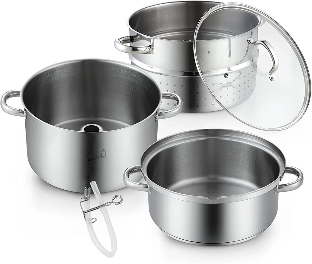 Cooks Standard 11-Quart Stainless Steel Juice Steamer with Glass Lid