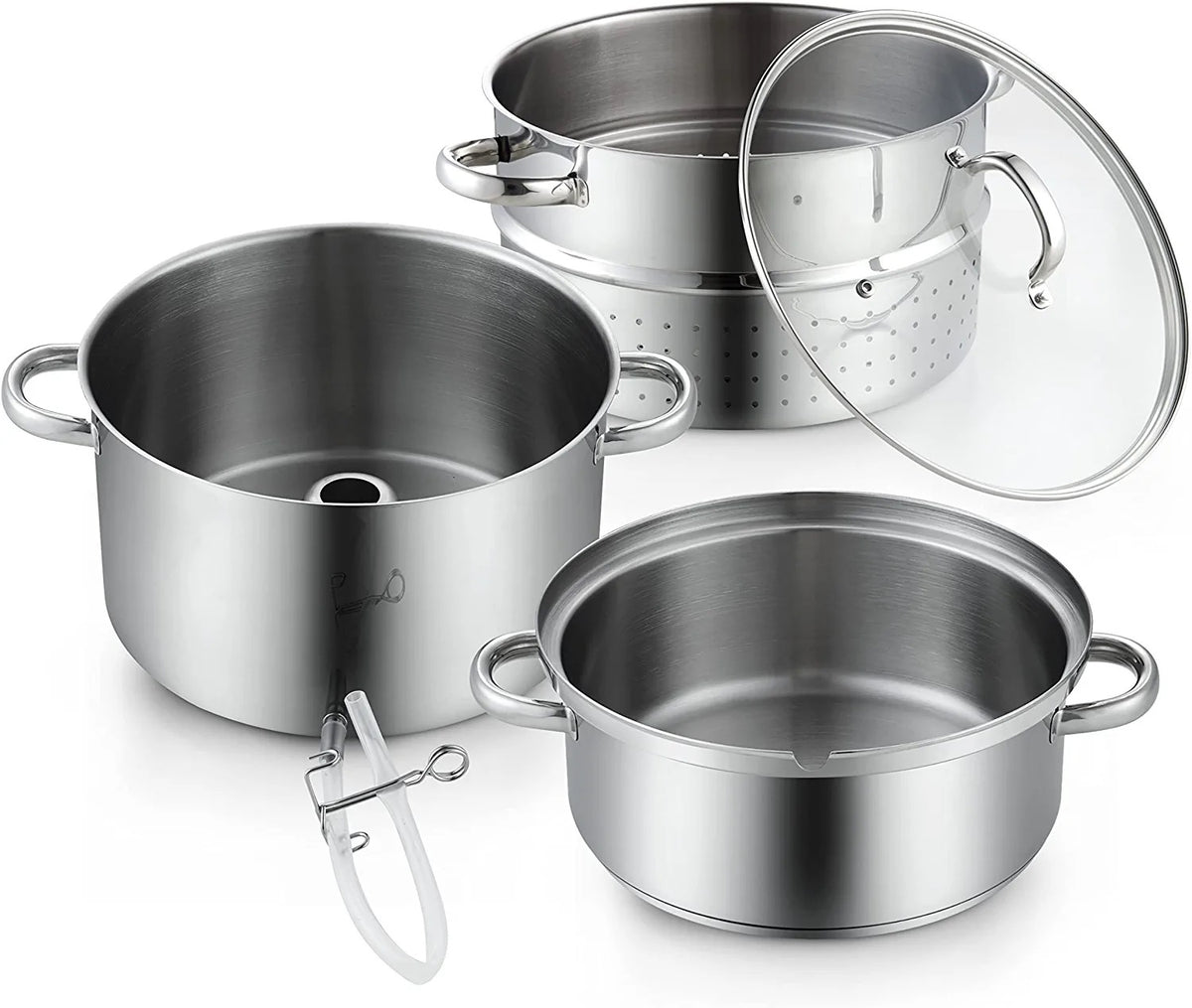 Cooks Standard 11-Quart Stainless Steel Juice Steamer with Glass Lid