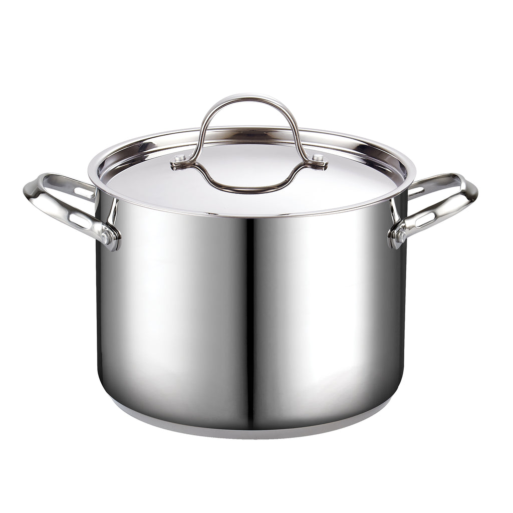 Cooks Standard 8-Quart 18/10 Stainless Steel Stockpot with Lid, Induction Compatible