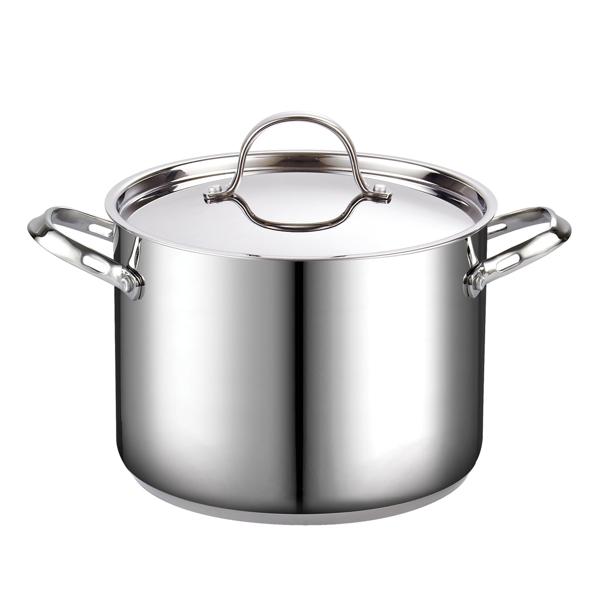 Cooks Standard 8-Quart 18/10 Stainless Steel Stockpot with Lid, Induction Compatible