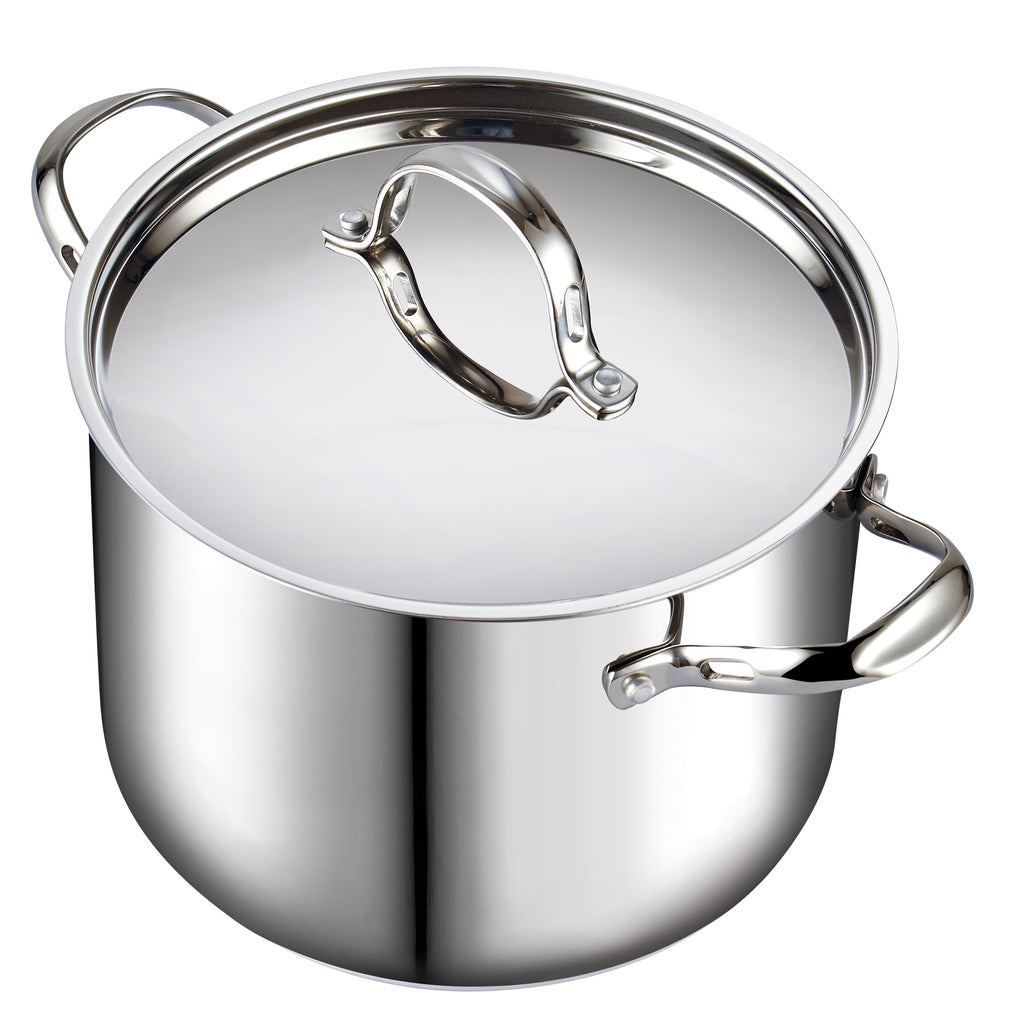 Cooks Standard 8-Quart 18/10 Stainless Steel Stockpot with Lid, Induction Compatible