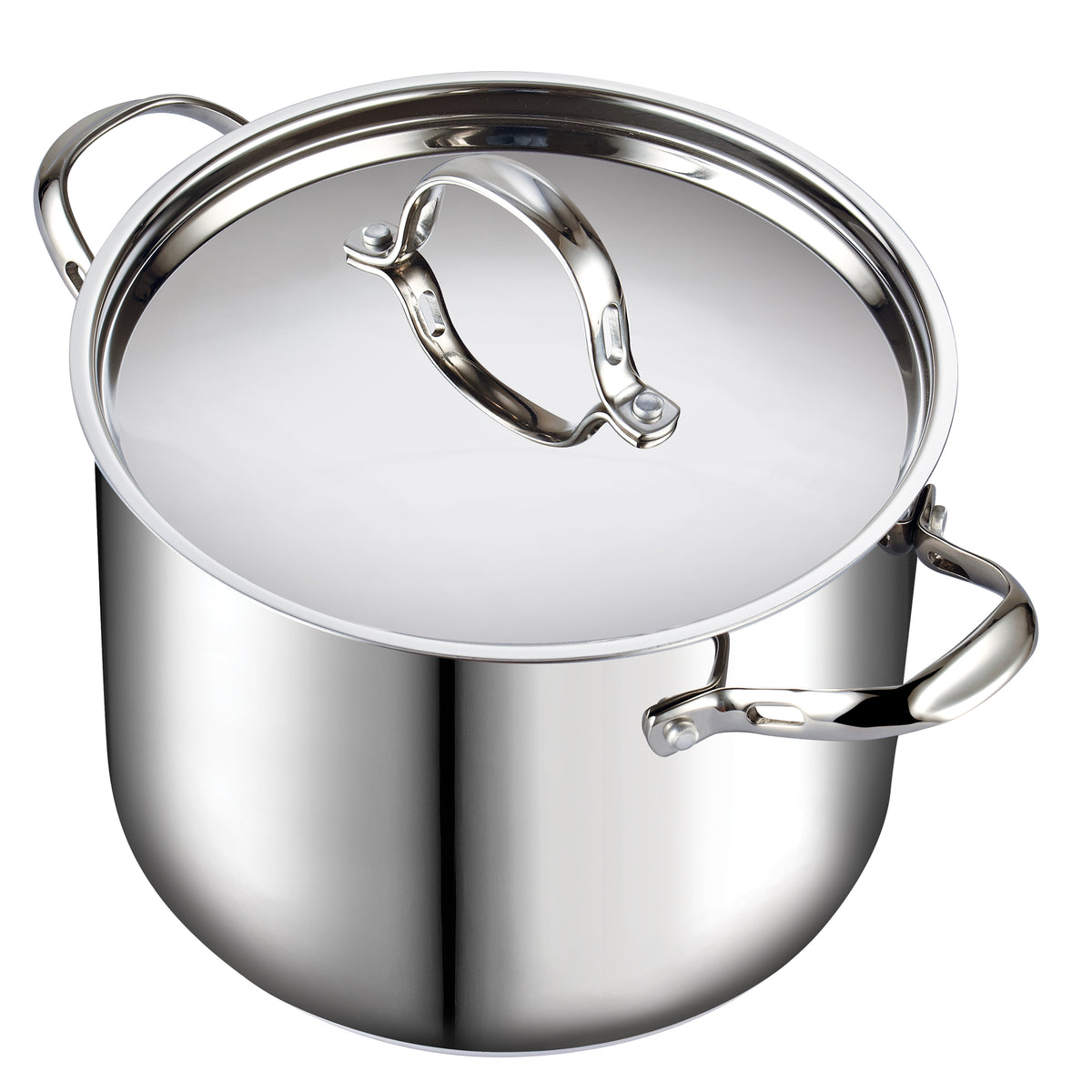 Cooks Standard 8-Quart 18/10 Stainless Steel Stockpot with Lid, Induction Compatible