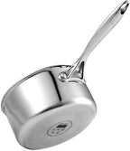 Cooks Standard Multi-Ply Clad Stainless Steel Saucepan with Lid, 1.5/3-Quart, Induction Compatible