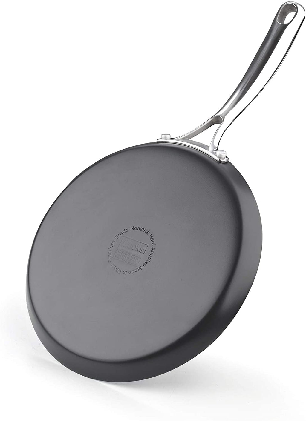 Cooks Standard Nonstick Hard Anodized 9.5-inch 24cm Crepe Griddle Pan, Black