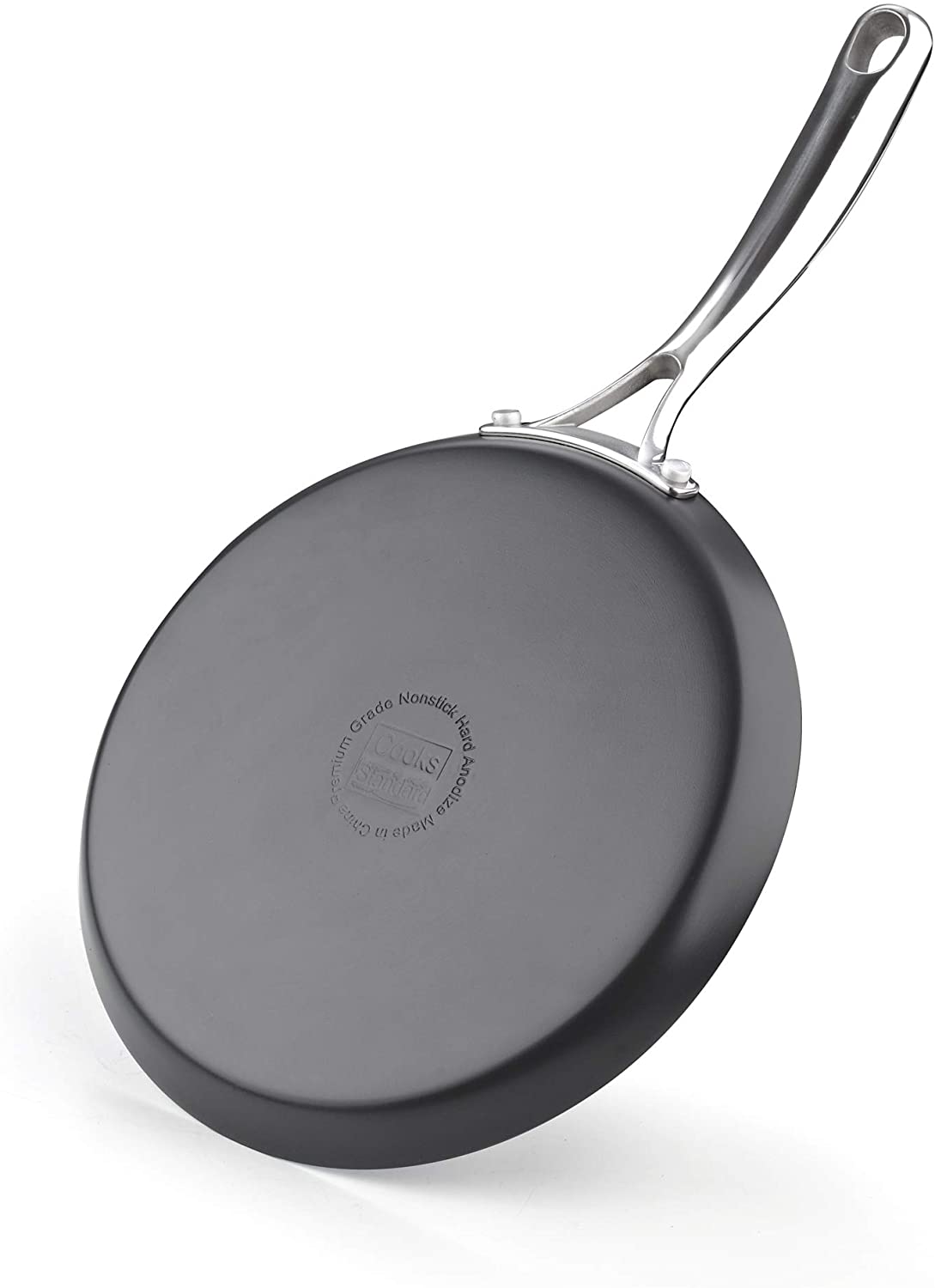Cooks Standard Nonstick Hard Anodized 9.5-inch 24cm Crepe Griddle Pan, Black