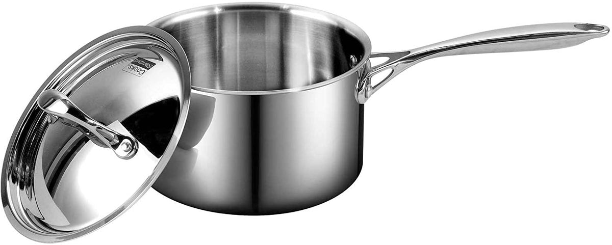 Cooks Standard Multi-Ply Clad Stainless Steel Saucepan with Lid, 1.5/3-Quart, Induction Compatible