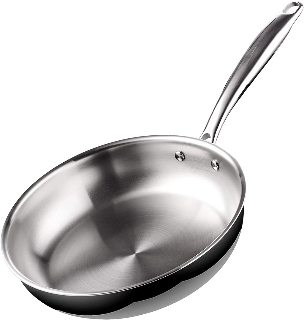 Cook N Home Tri-Ply Clad Stainless Steel Pots and Pans Cookware Set , with Saucepan, Fry Pan, Stockpot