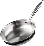 Cook N Home Tri-Ply Clad Stainless Steel Pots and Pans Cookware Set , with Saucepan, Fry Pan, Stockpot