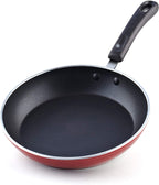 Cook N Home 12-Piece Nonstick Cookware Set, Pots and Pans, Induction Compatible, Marble Red