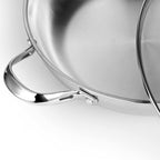 Cooks Standard 12-Inch Stainless Steel Wok Stir Fry Pan with Glass Lid