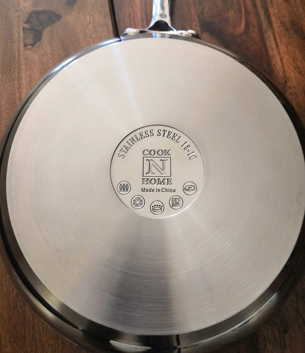 Cook N Home 8-Piece 18/10 Stainless Steel Cookware Set