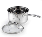 Cook N Home 3-Quart 18/10 Stainless Steel Saucepan with Lid