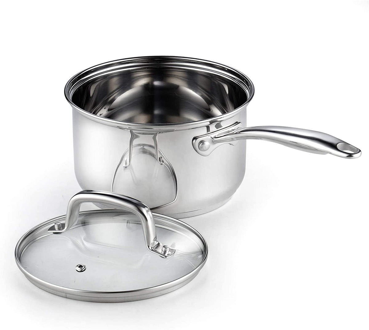 Cook N Home 3-Quart 18/10 Stainless Steel Saucepan with Lid