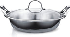 Cooks Standard Multi-Ply Clad Stainless Steel Tagine with 2 Handle and Extra Glass Lid, 4.5-Quart